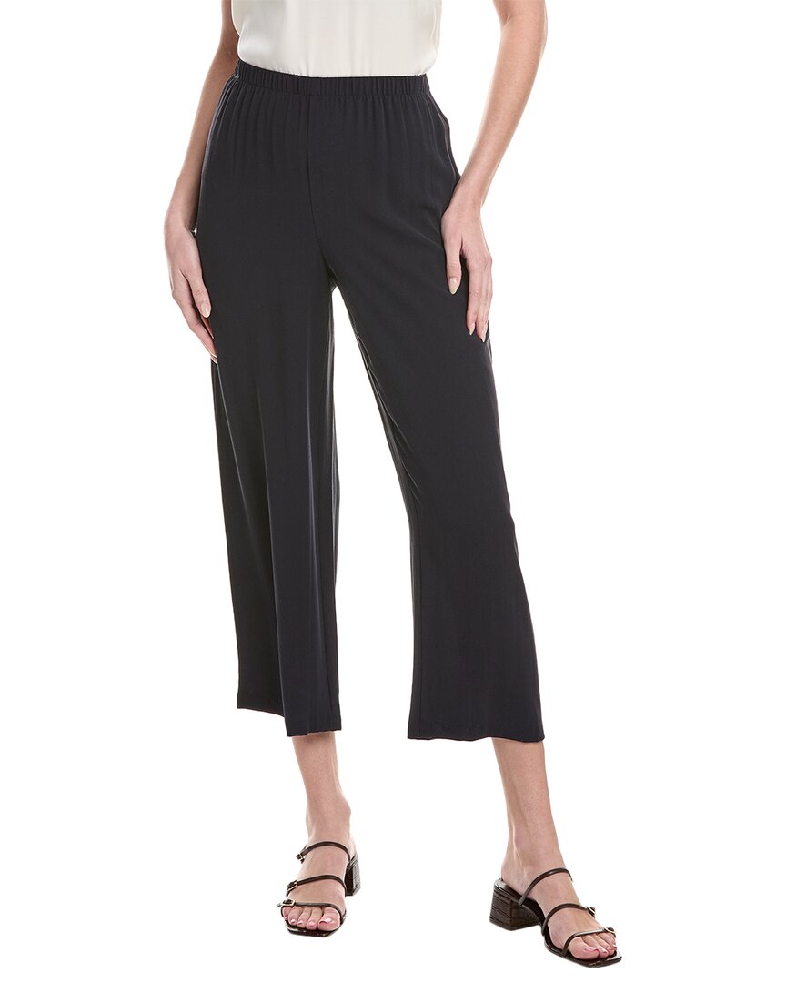 EILEEN FISHER EILEEN FISHER PETITE SILK STRAIGHT ANKLE PANT