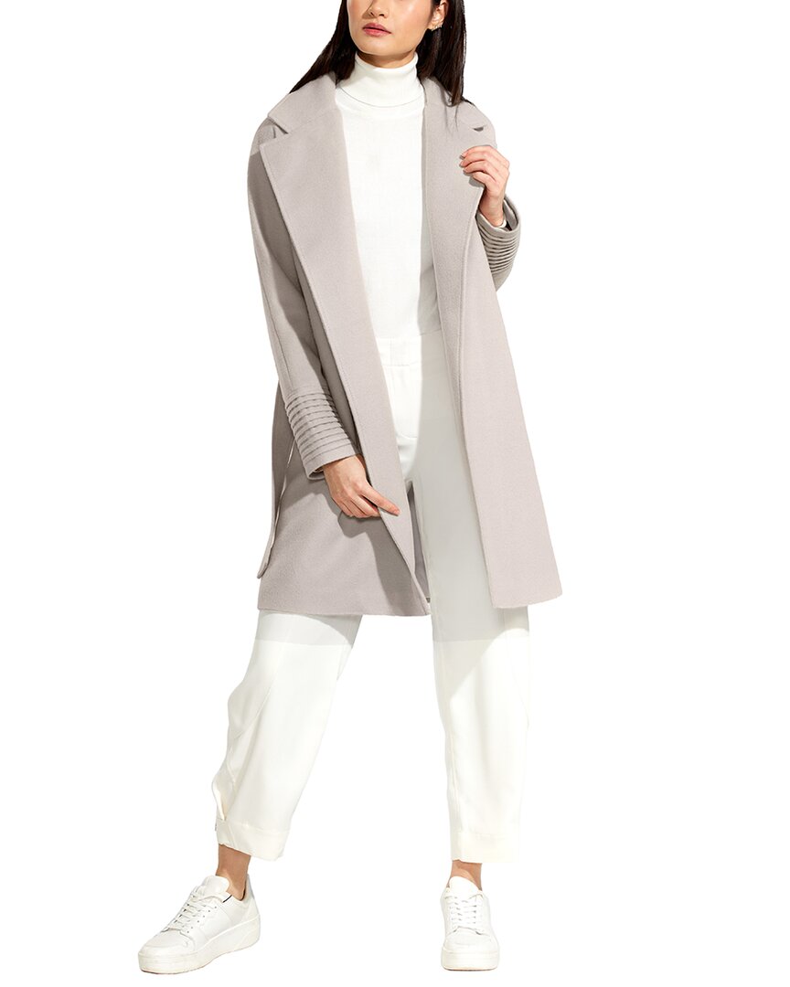 Mid Length Hooded Wrap Bleeker Beige Coat