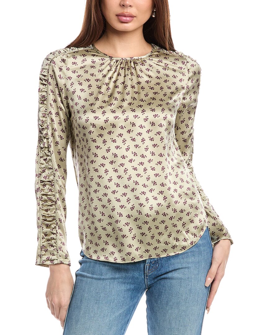 Rebecca Taylor Sage Fleur Silk Top