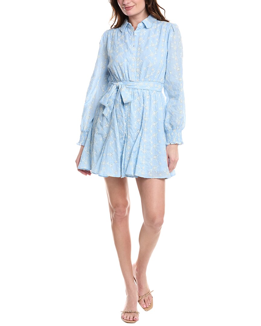 FATE FATE EYELET TIE-WAIST MINI DRESS