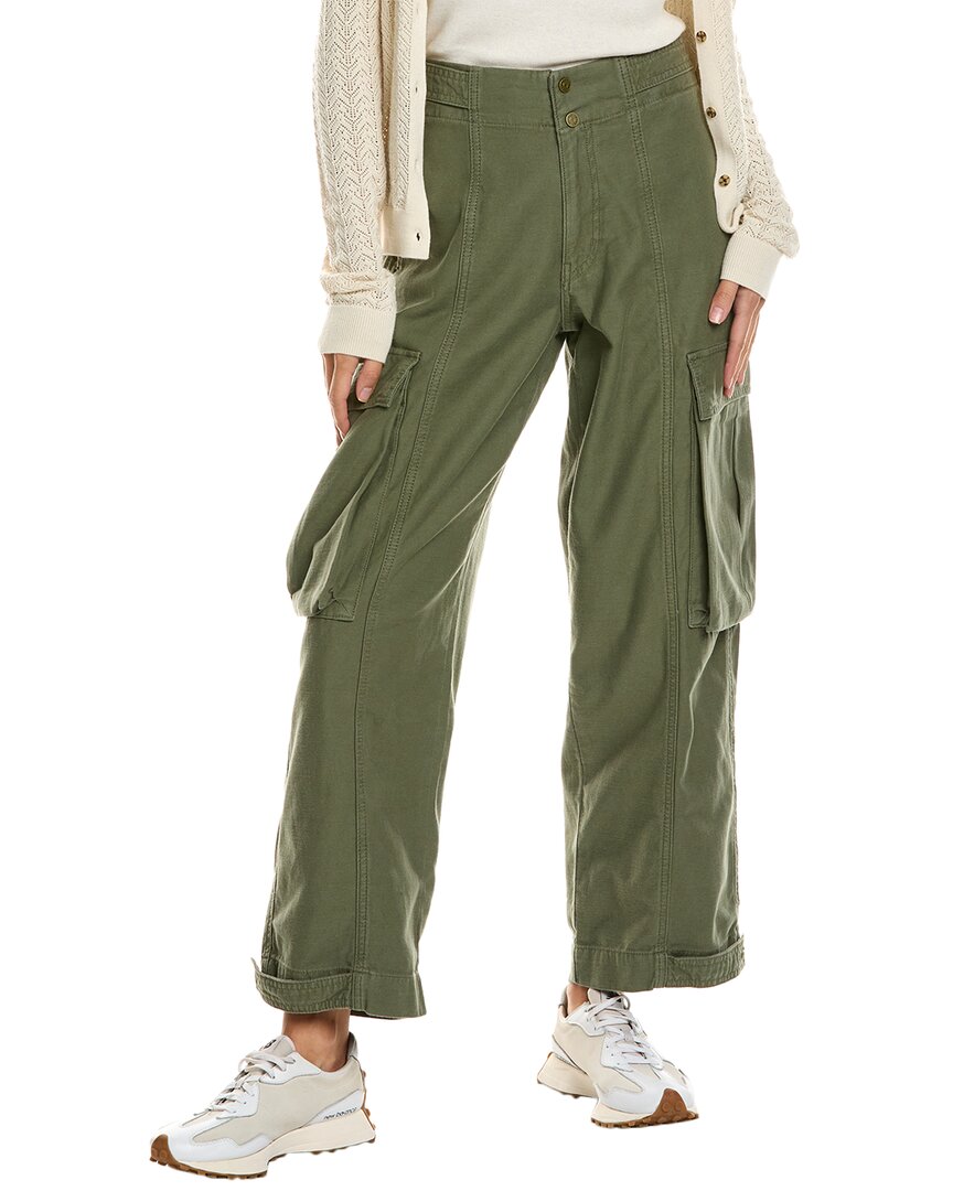 Shop Frame Denim Poblano Cargo Wide Leg Jean In Green