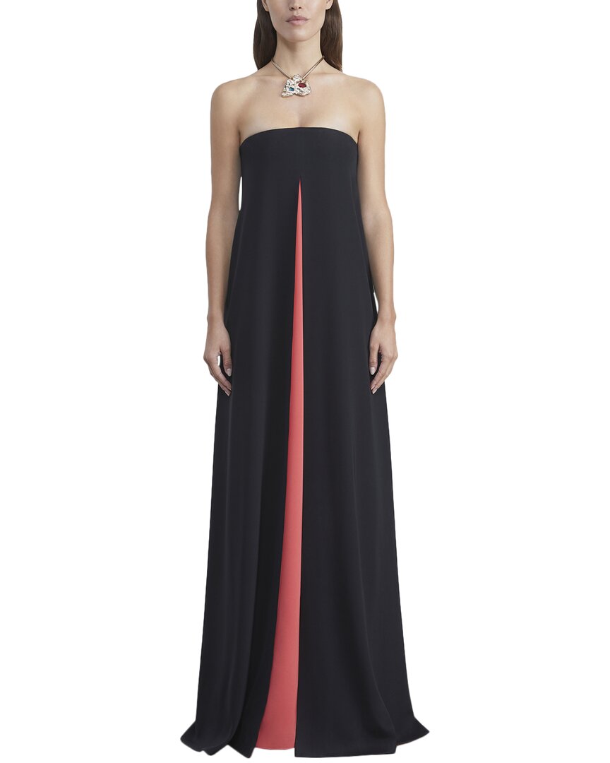 LAFAYETTE 148 LAFAYETTE 148 NEW YORK COLOR BLOCK STRAPLESS SILK-BLEND GOWN