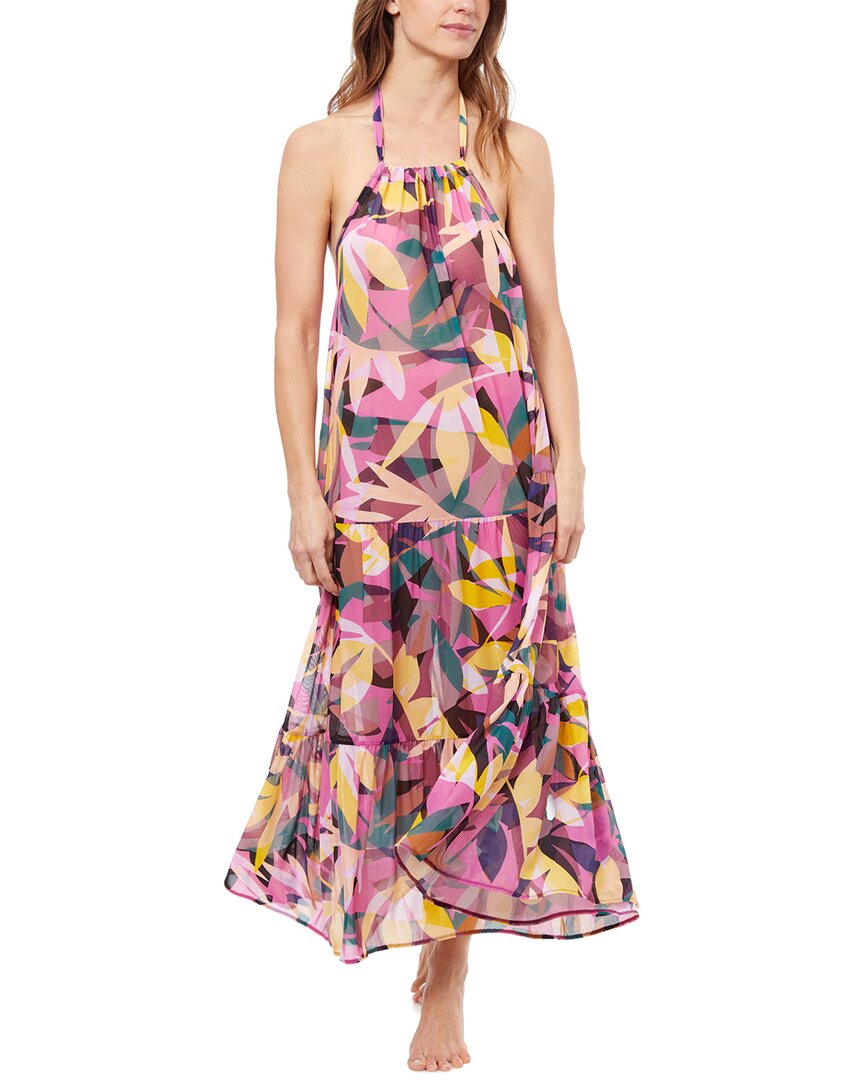 Profile By Gottex Women's Gioia Geometric Chiffon Maxi Dress