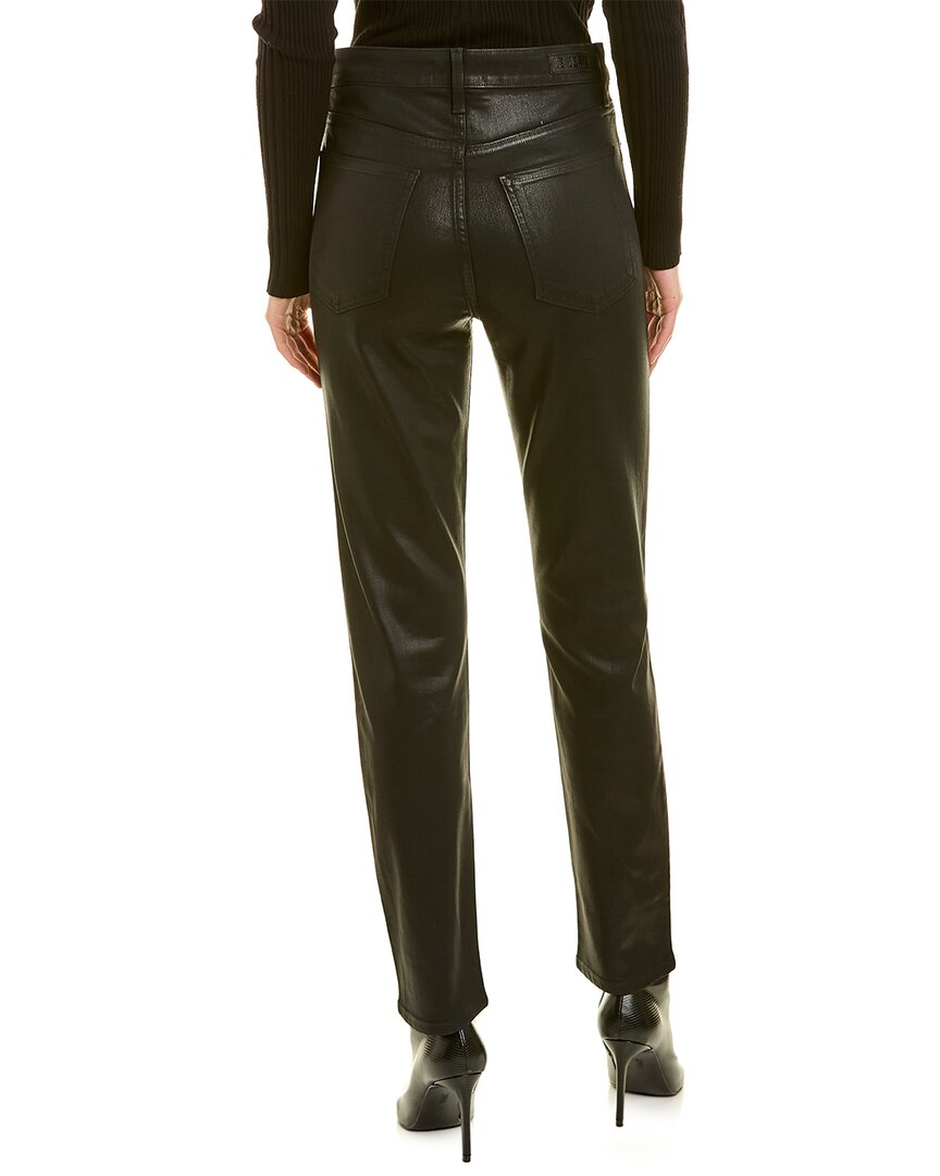 Le Jean Lara Black Coated High-rise Slim Stovepipe Jean In Black