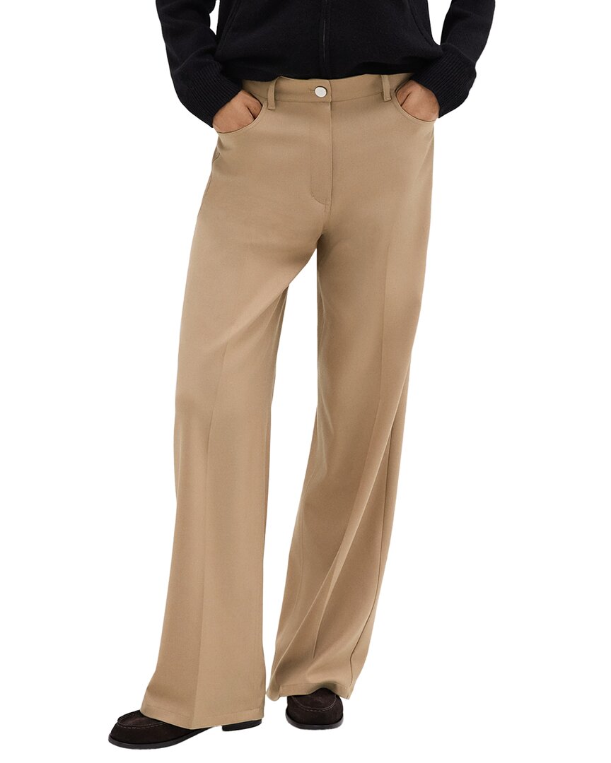 Theory Straight-leg 5-pocket Pant In Wool-blend Flannel In New Camel