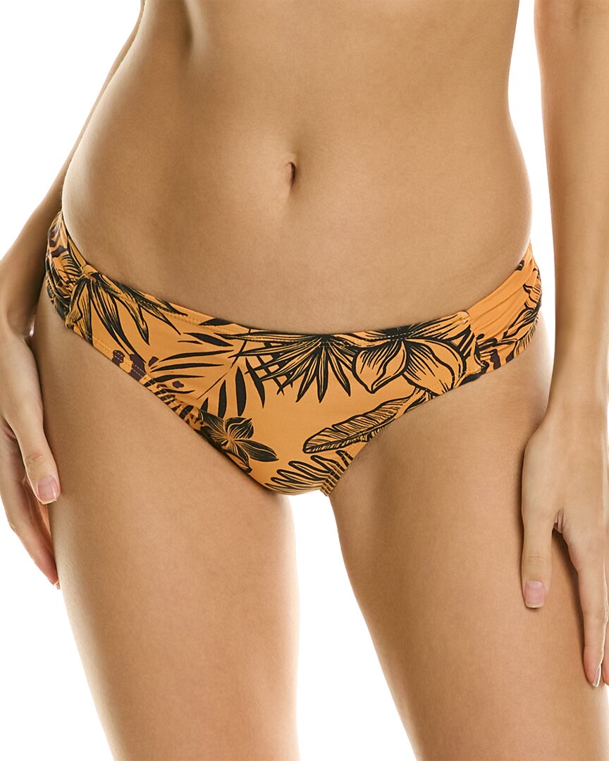 Shop Bcbgeneration Printed Bikini Bottom In Orange