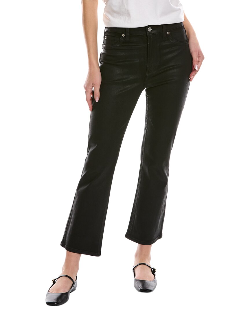 7 For All Mankind High-waist Chocolate Coated Jean In Black