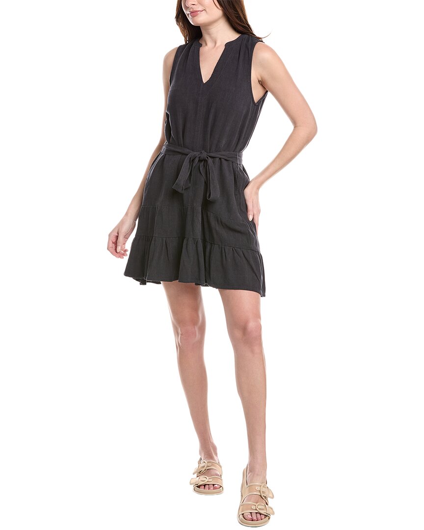 Splendid Hudson Linen-blend Dress In Black