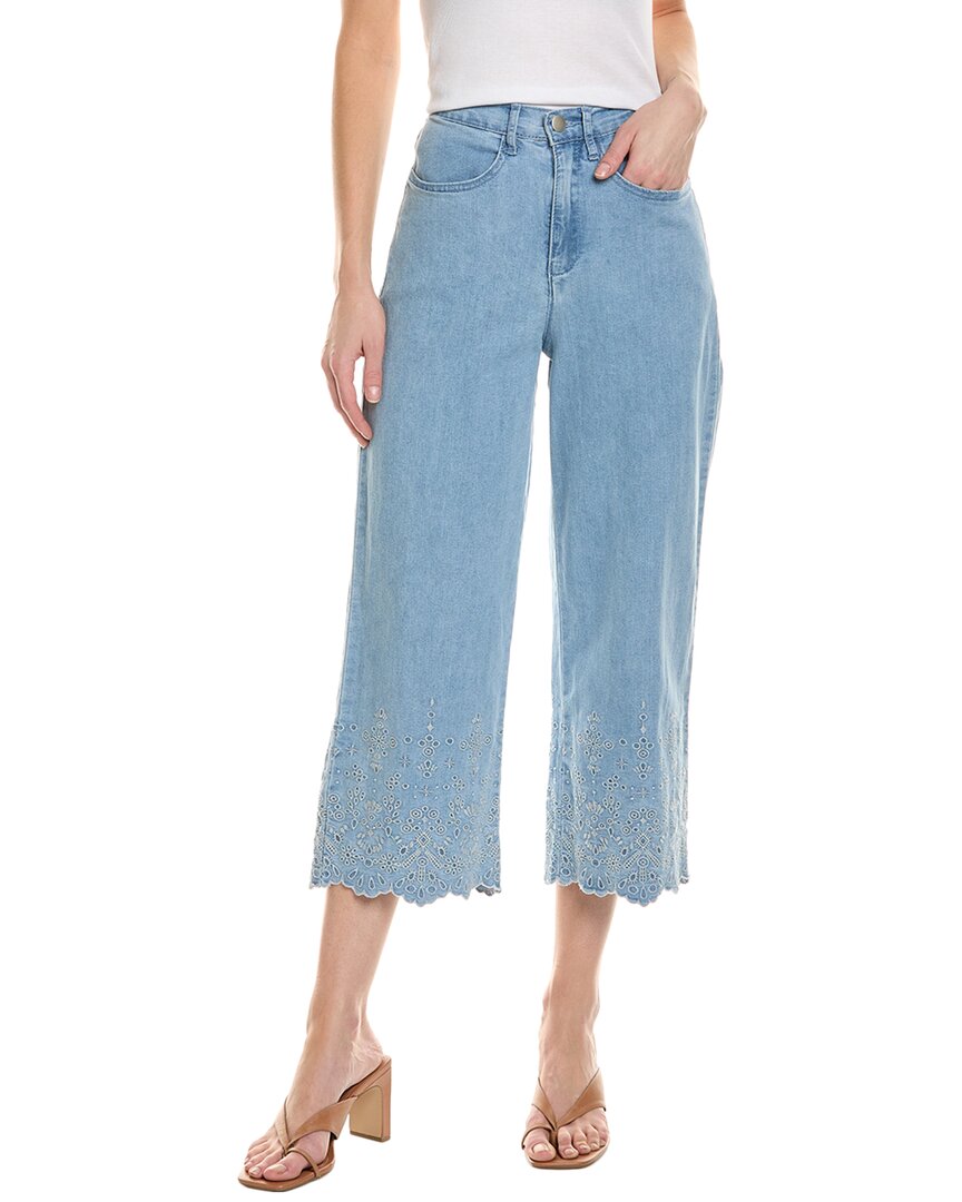 Requirements Embroidered Denim Pant In Blue