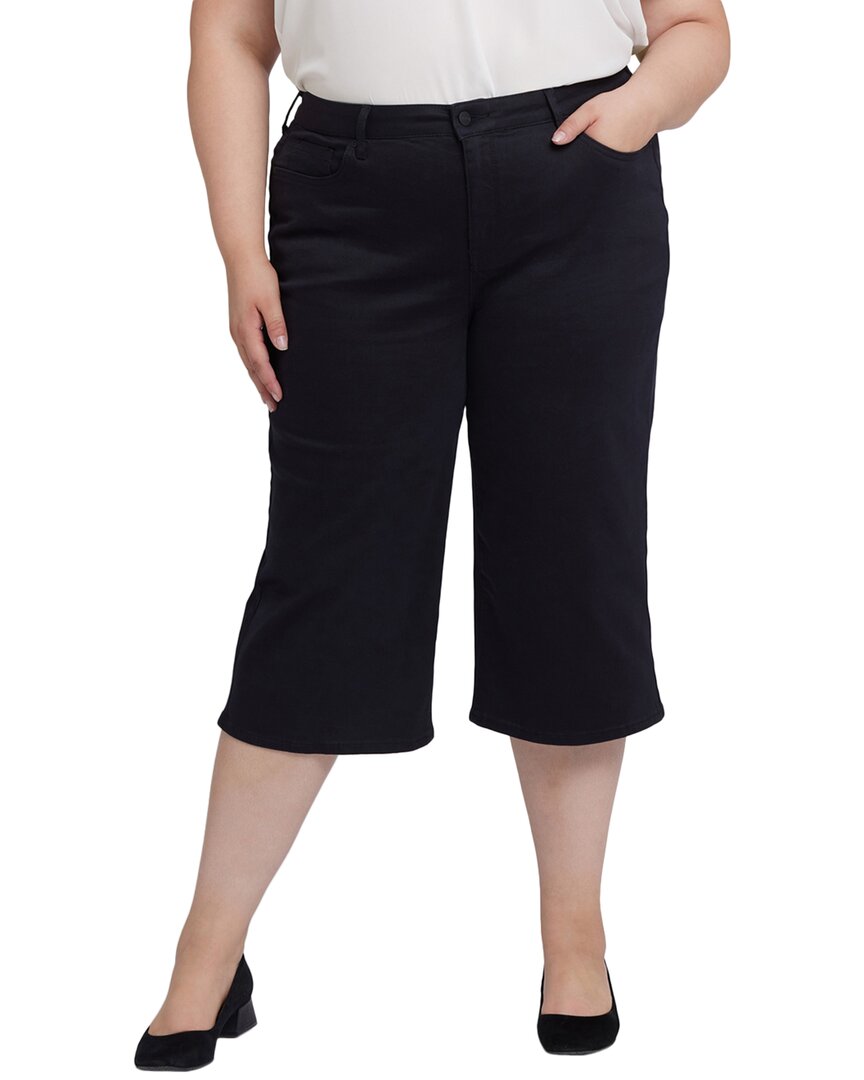 Nydj Plus Pedal Black Wide Leg Jean