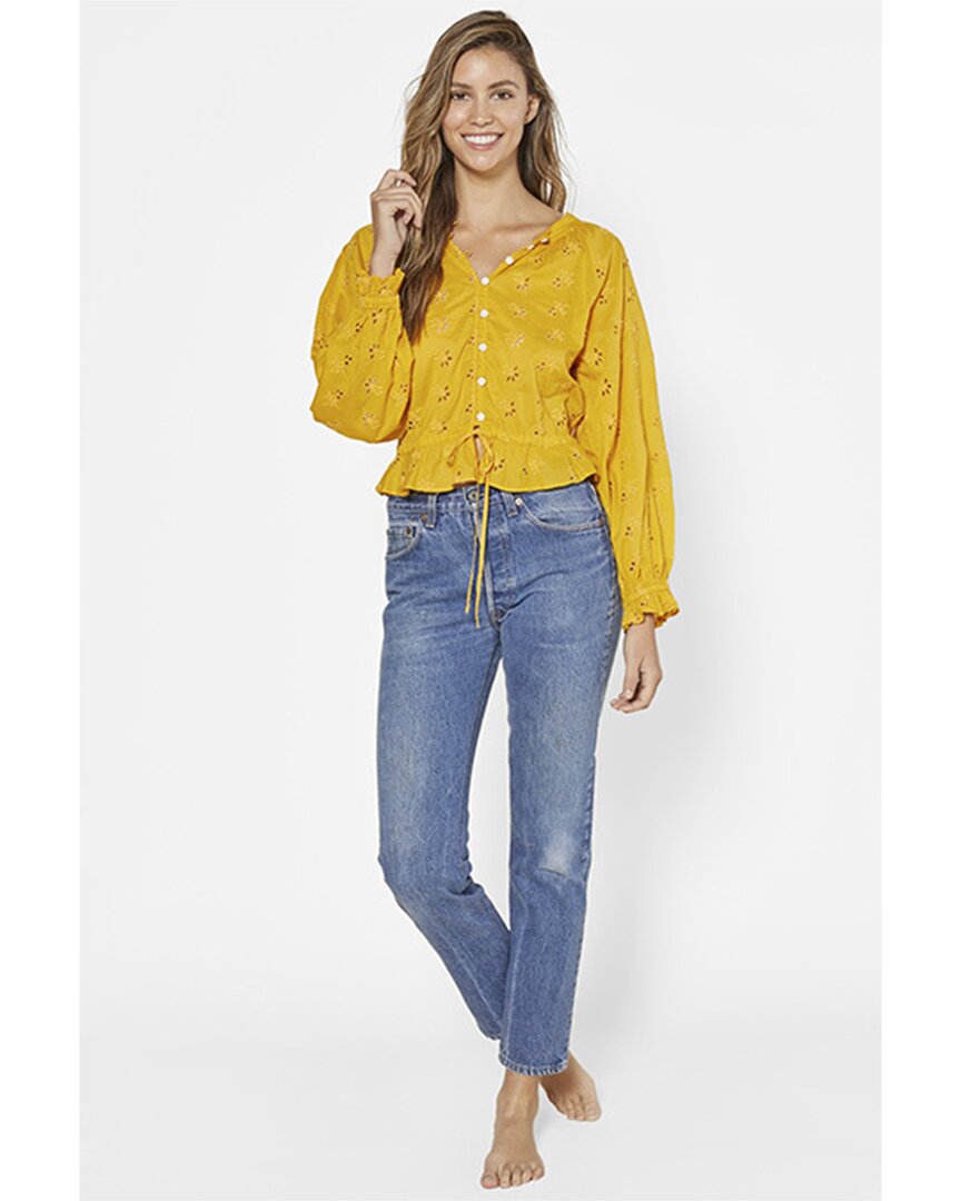 Outerknown Poet Blouse In Yellow