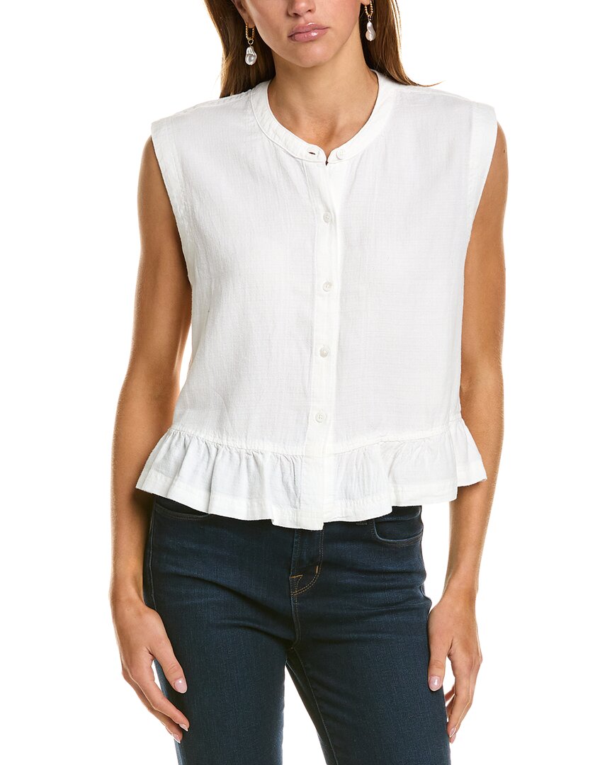 Splendid Alice Sleeveless Peplum Button-up Shirt