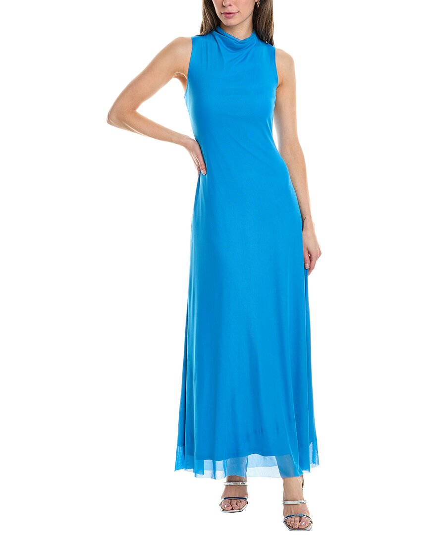 Shop Vince Camuto Mesh Maxi Dress In Blue