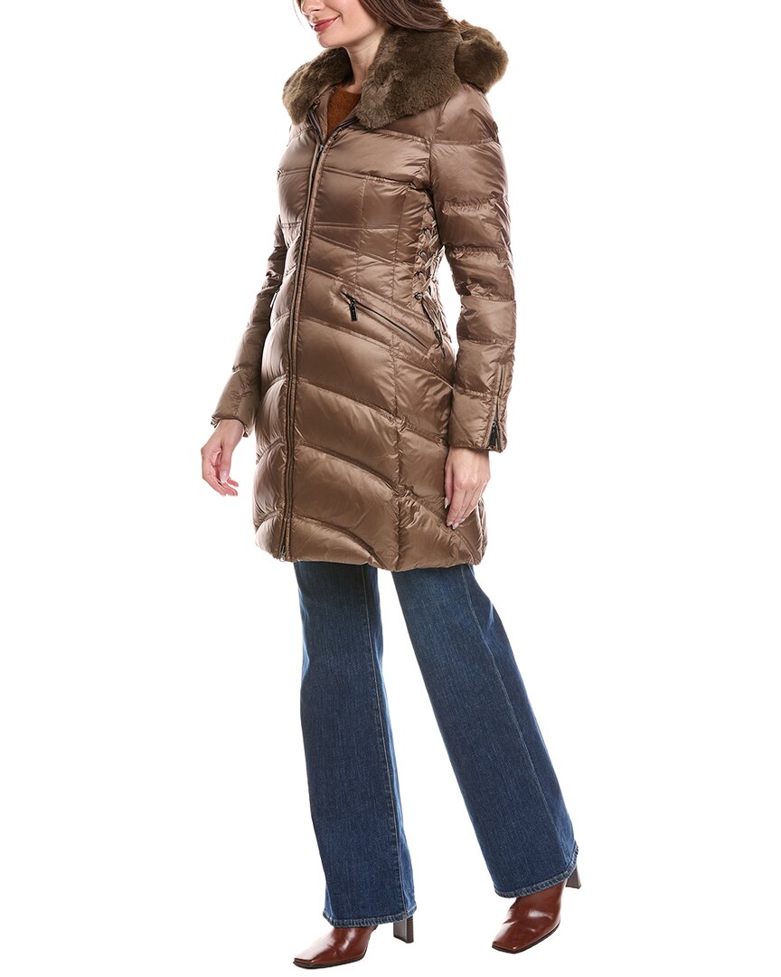 Dawn Levy Cloe Puffer Coat In Brown