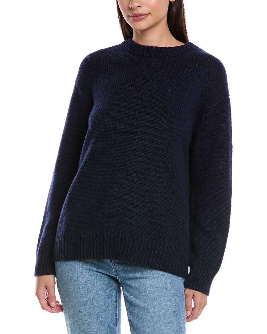 Lafayette 148 New York Reclaimed Cashmere & Wool-blend Sweater In Blue