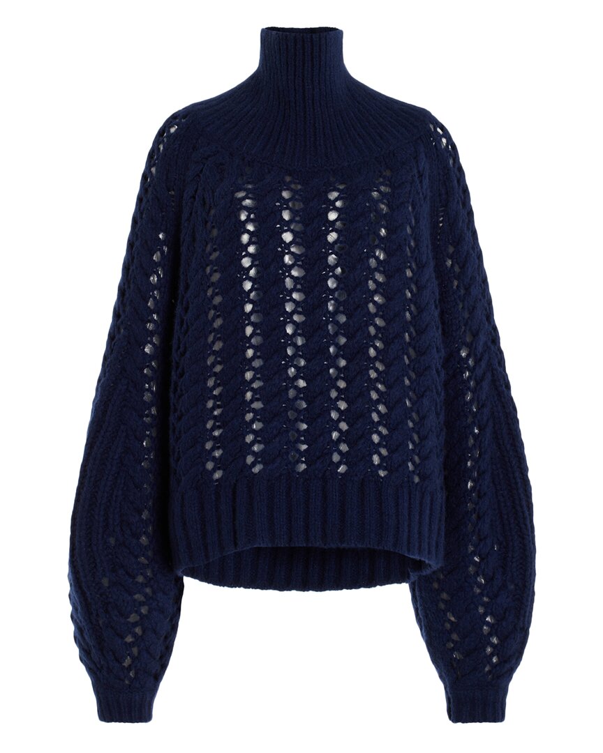 Adam Lippes Turtleneck Cashmere & Silk-blend Top