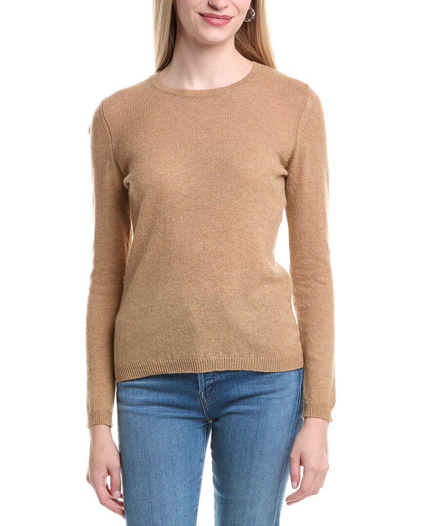 Forte Cashmere Crewneck Cashmere Sweater In Brown