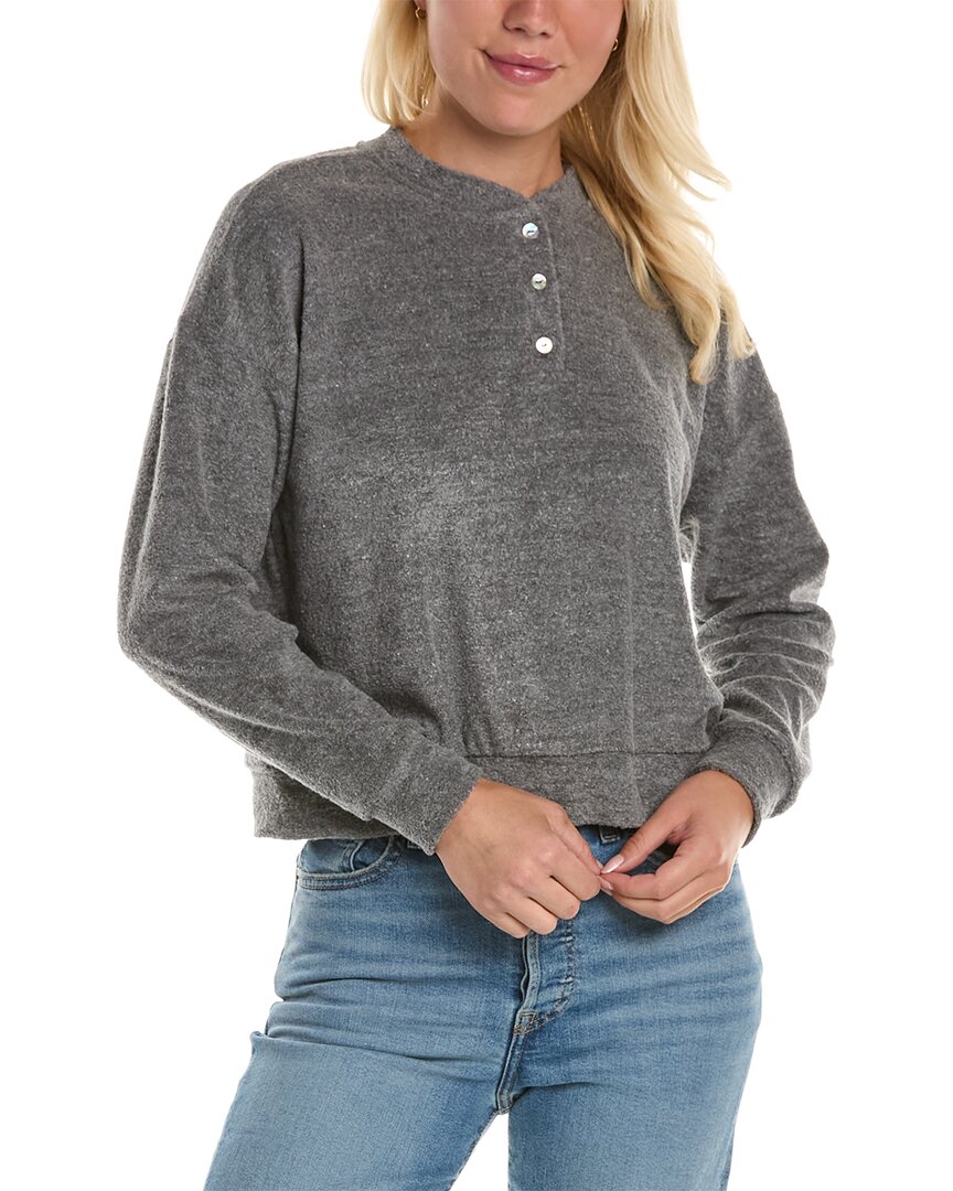 Donni. Toweling Henley Top In Gray
