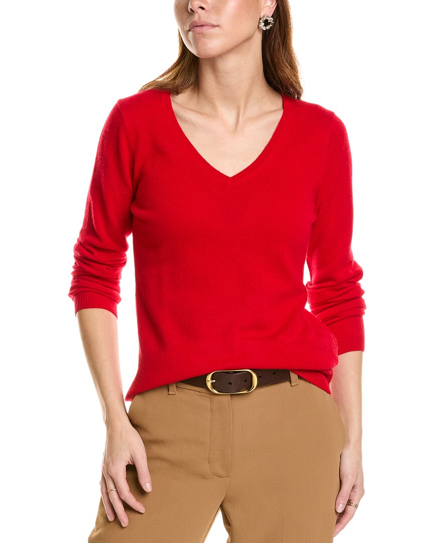Sofiacashmere Modern V-neck Cashmere Sweater