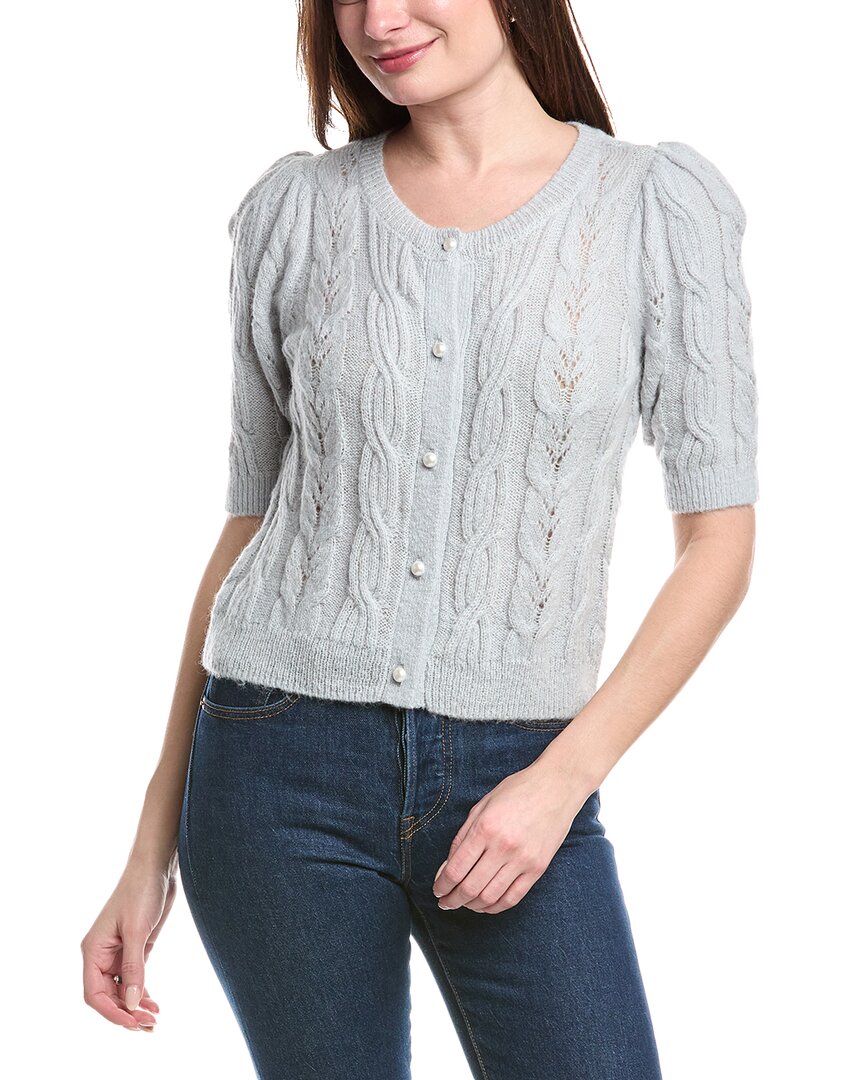 Shop 525 America Puff Sleeve Wool-blend Cardigan