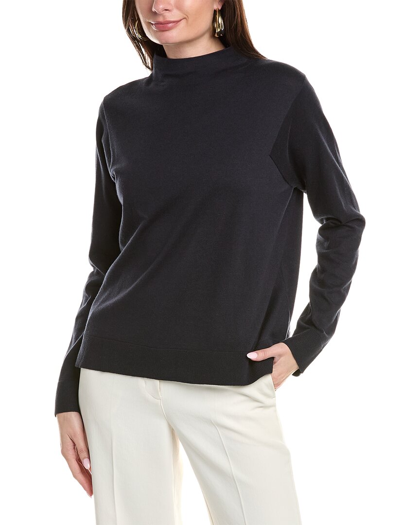 Hugo Boss Faemia Silk & Cashmere-blend Sweater In Black