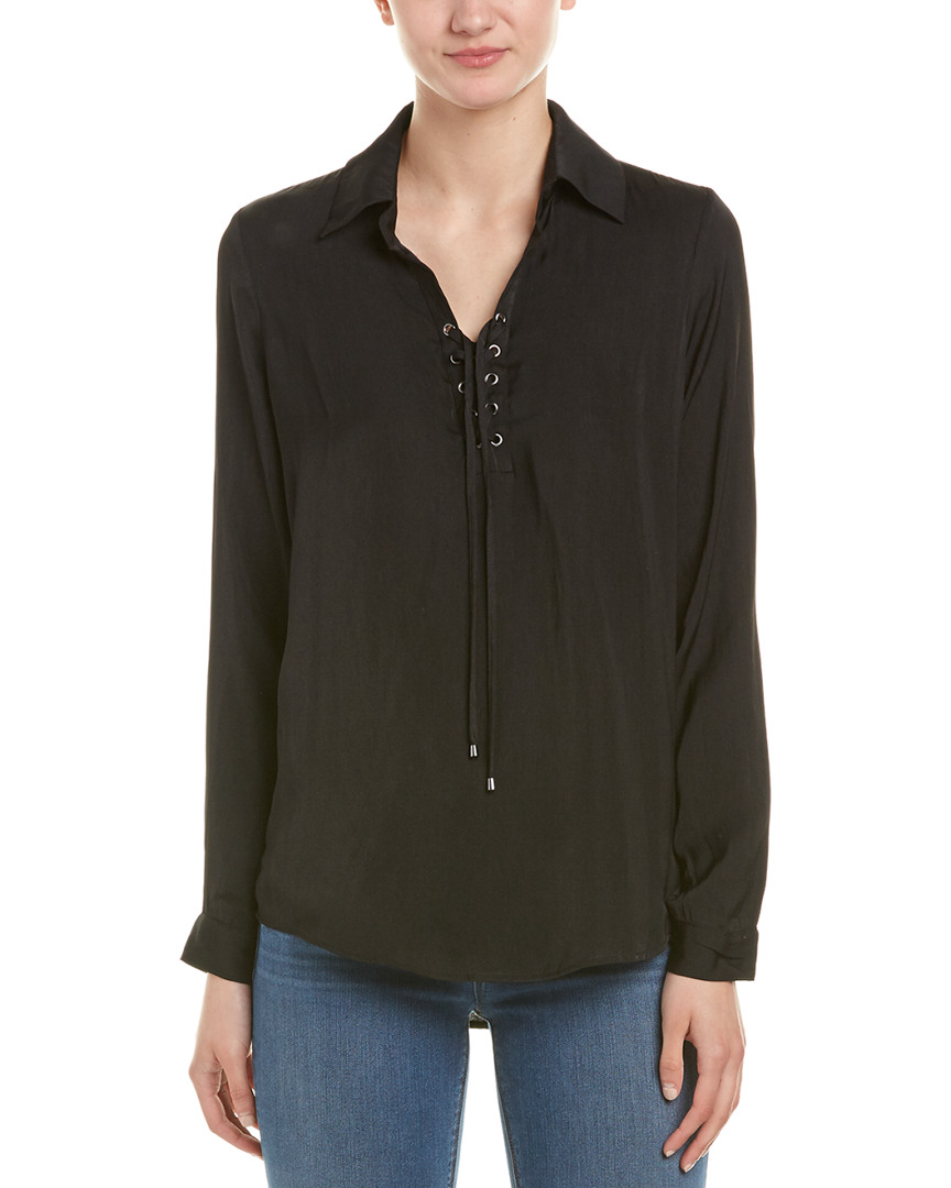 Image of TART Collections Lace-Up Long Sleeve Top