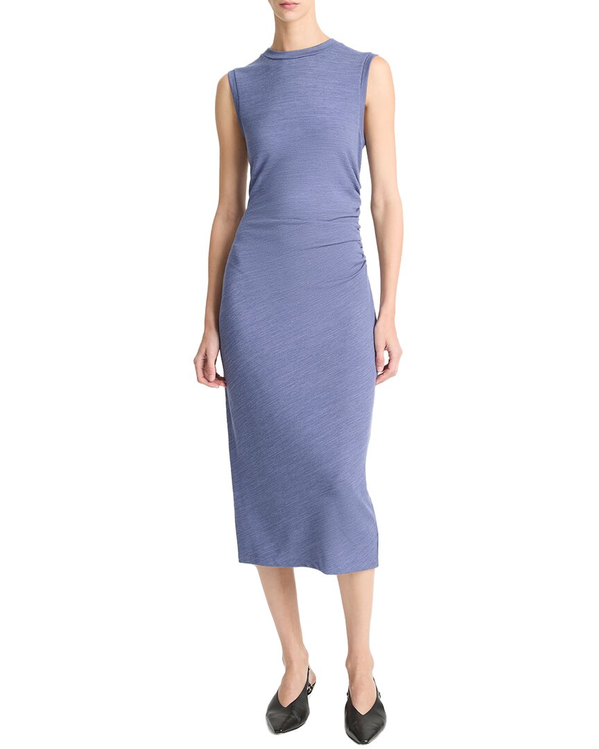 Vince Sleeveless Waist-gathered Midi Dress