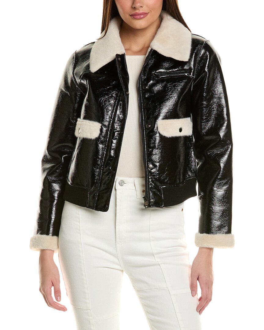 Shop Adrienne Landau Jacket In Black