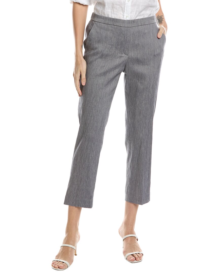 Shop Theory Treeca Linen-blend Pull-on Pant In Blue