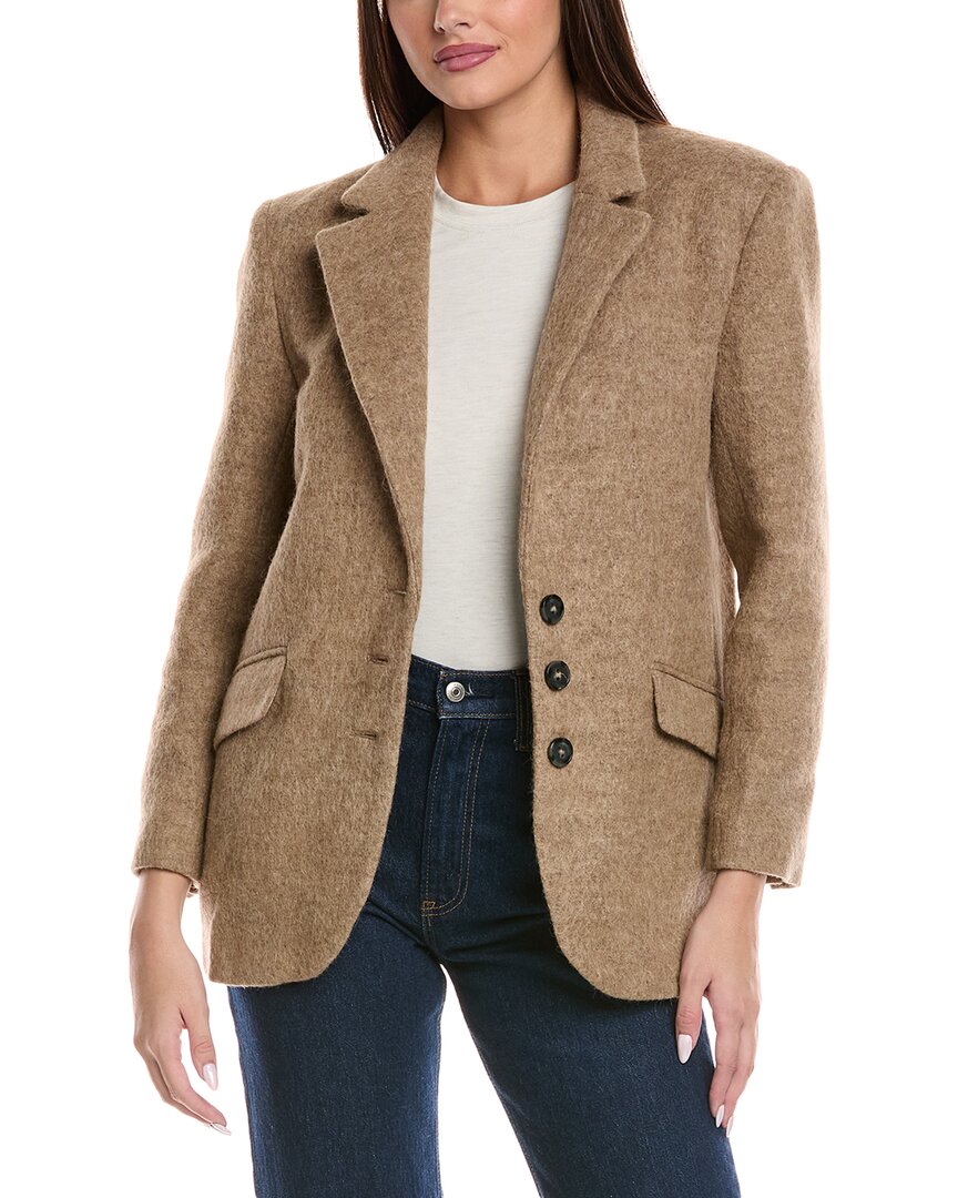 Ba&sh Veste Wool & Alpaca-blend Coat In Neutral