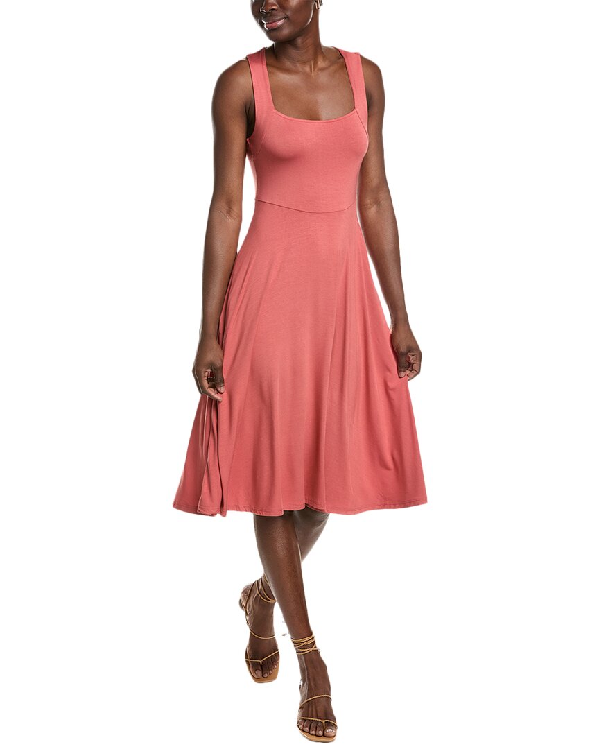 Project Social T Dance With Me Volume Tank Midi Dress In Pink