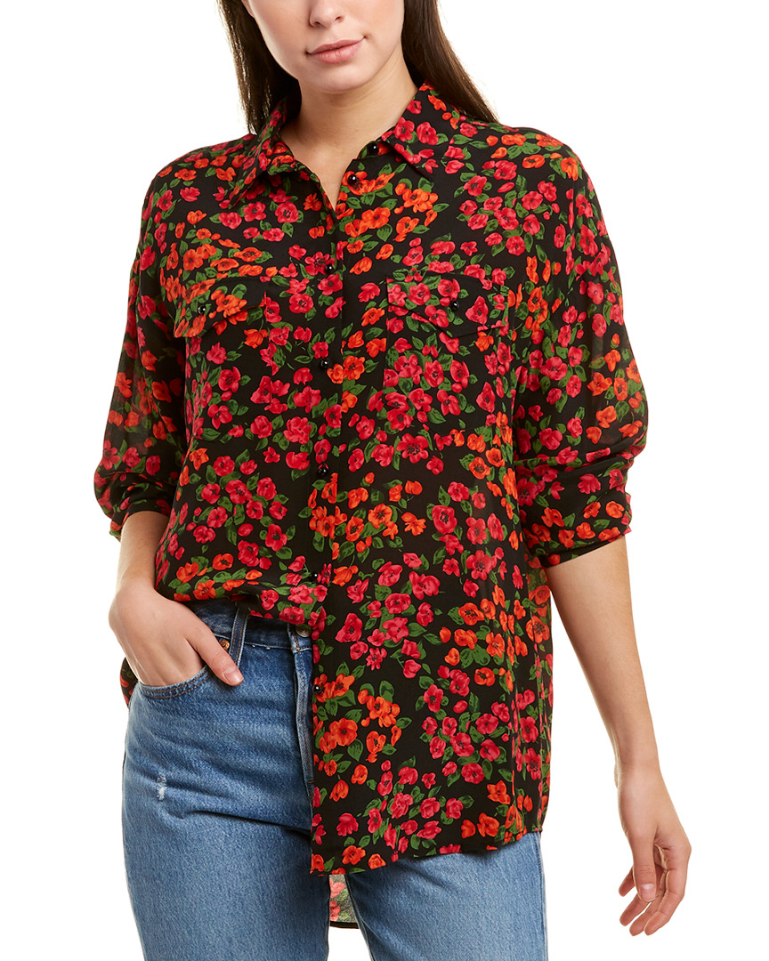 Image of The Kooples Camelia Rose Silk Top