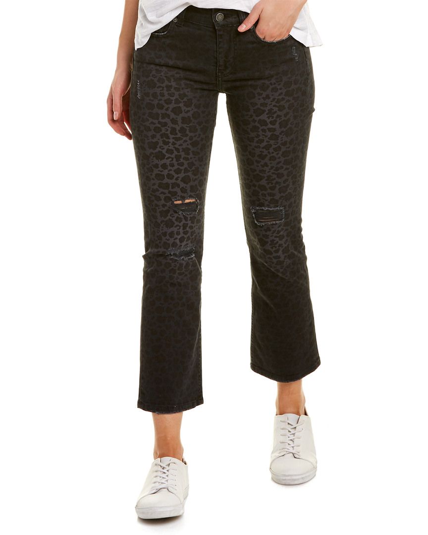 Image of The Kooples Jeans Lexy Distressed Leopard Straight Leg