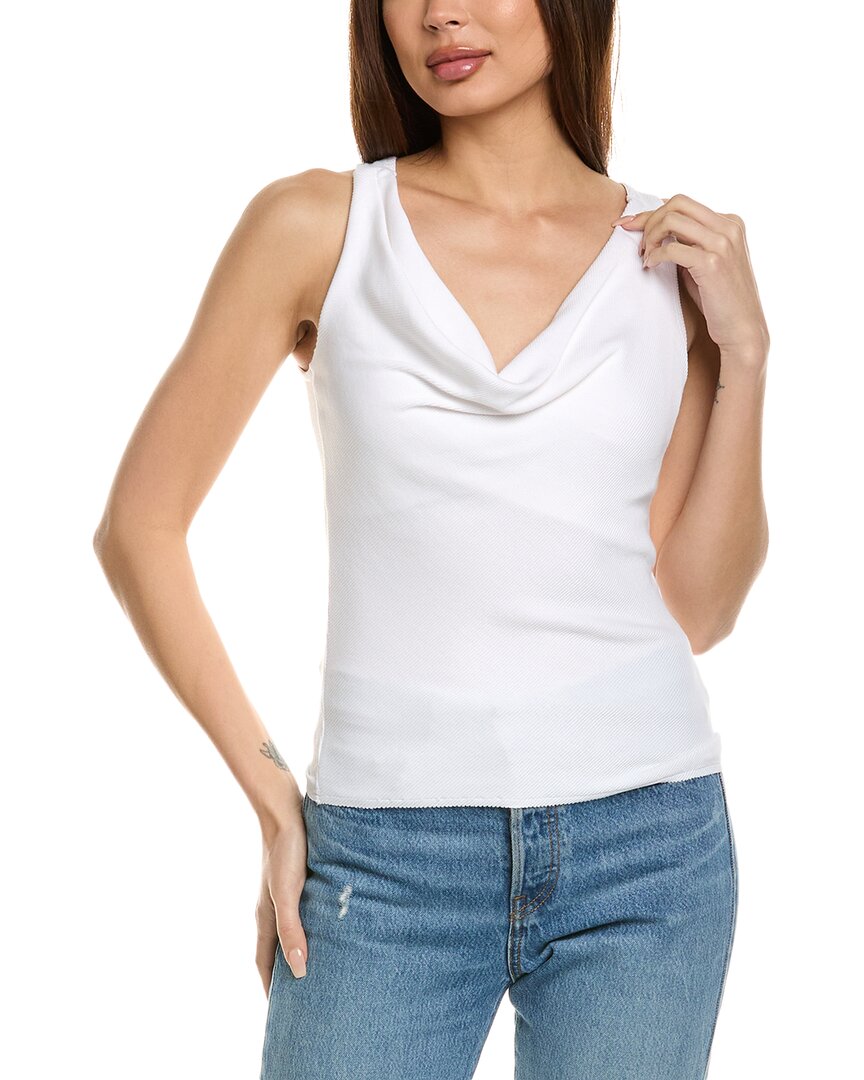 Nation Ltd Tarin Racerback Cowl Top In White