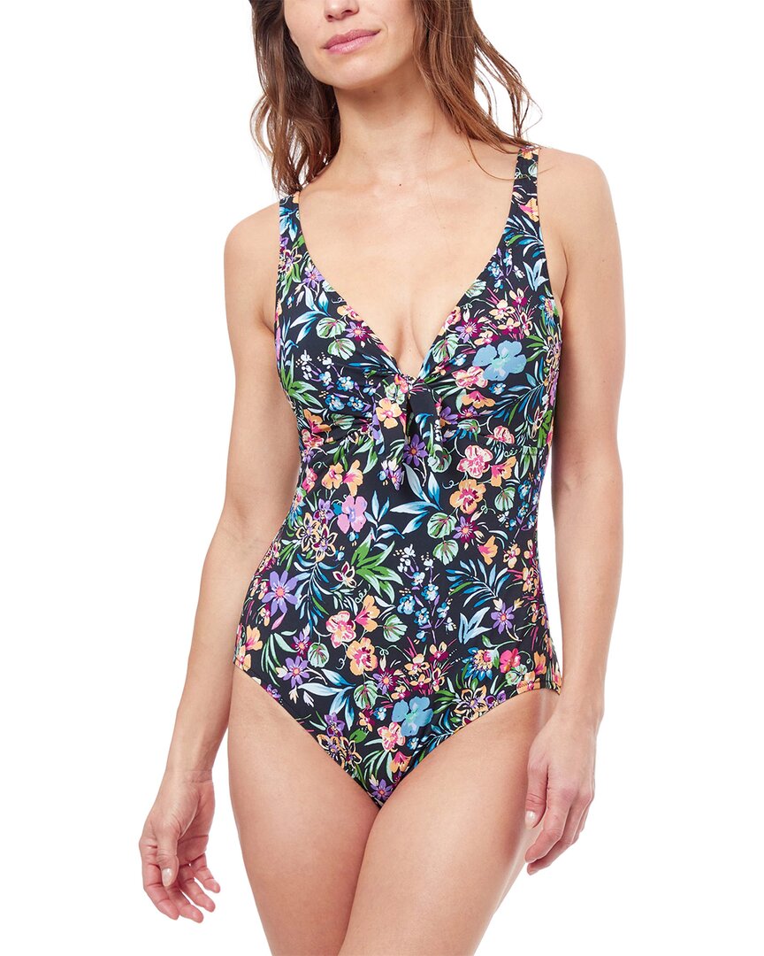 Profile By Gottex V-neck One Piece Swimsuit In Folklore