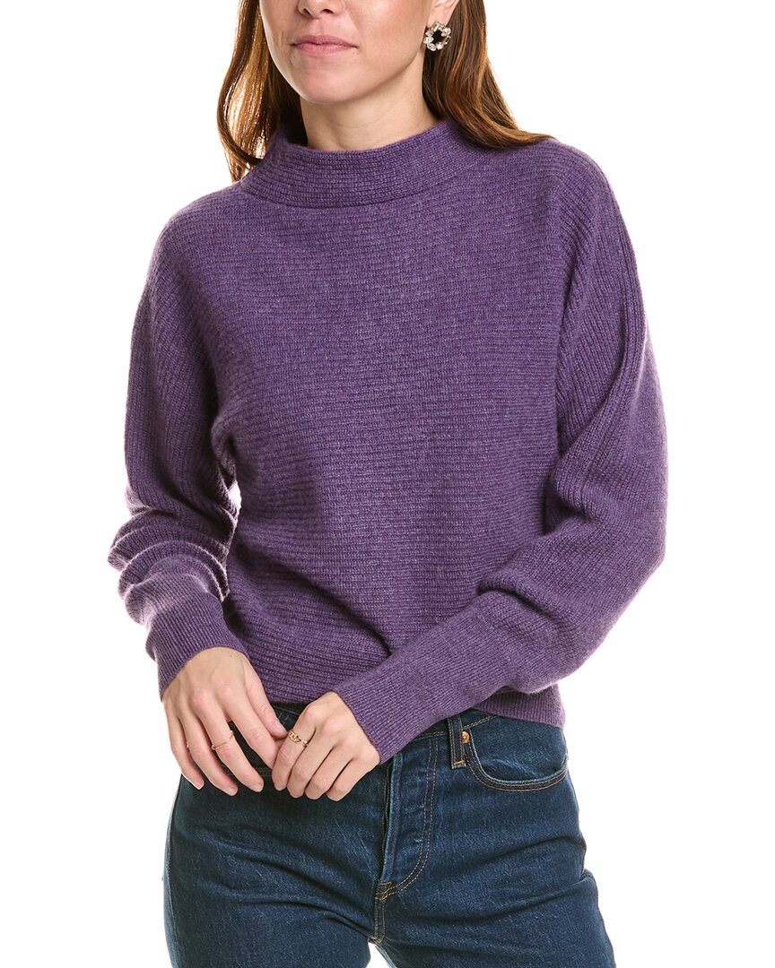 Sofiacashmere Dolman Funnel Neck Cashmere Sweater Womens Purple S