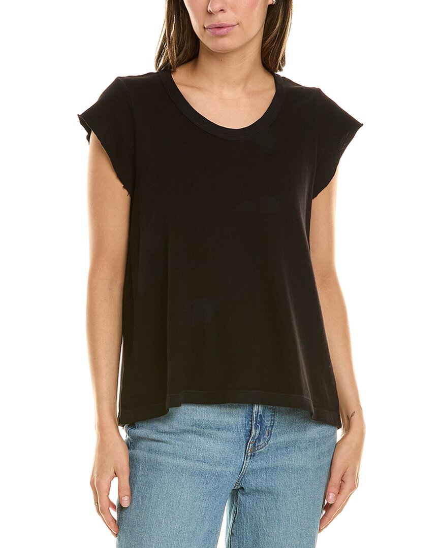 Shop Wilt Raw Soft Scoopy T-shirt In Black