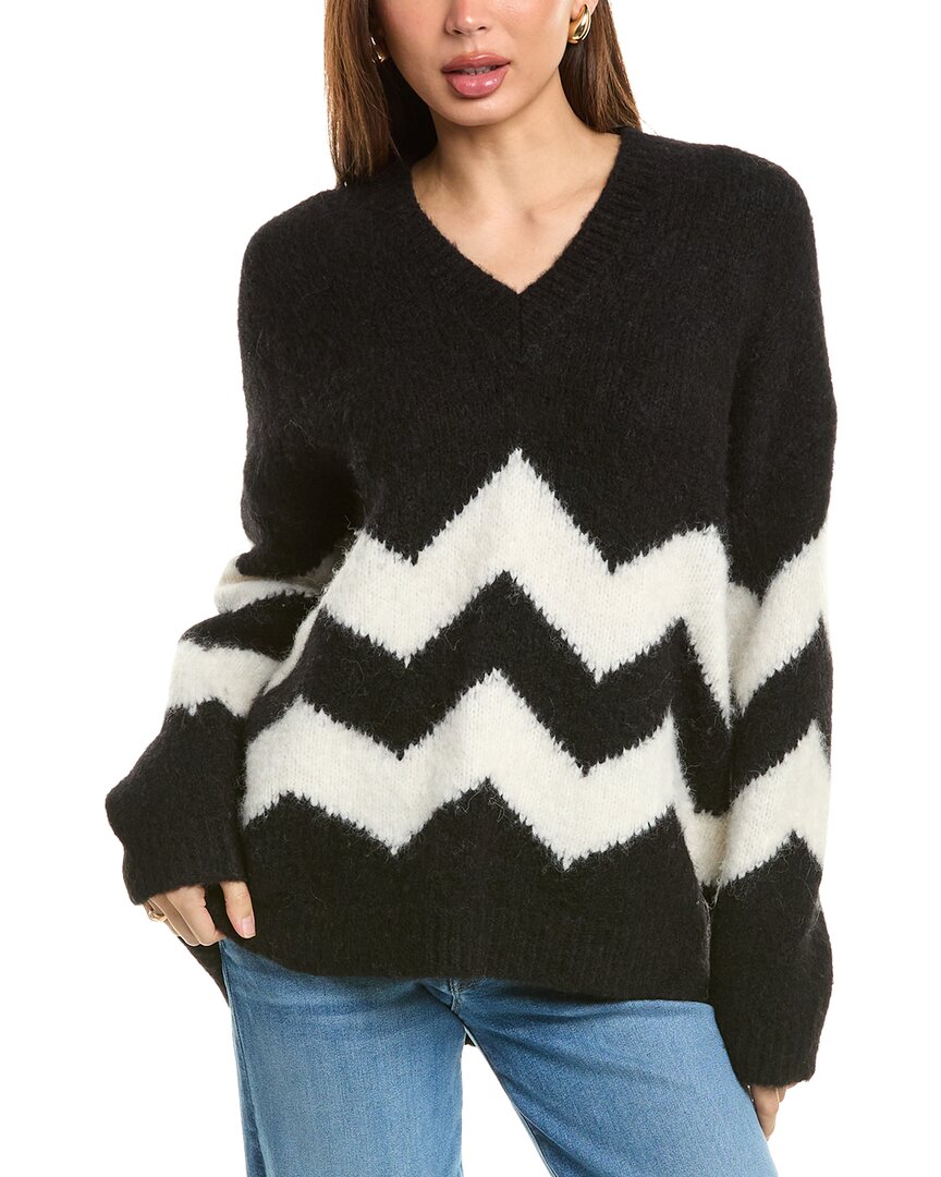 Shop Allsaints Ziggi Alpaca-blend Sweater In Black