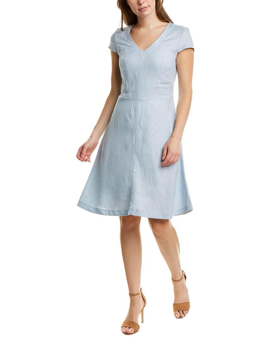 Image of Brooks Brothers Cap Sleeve A-Line Dress