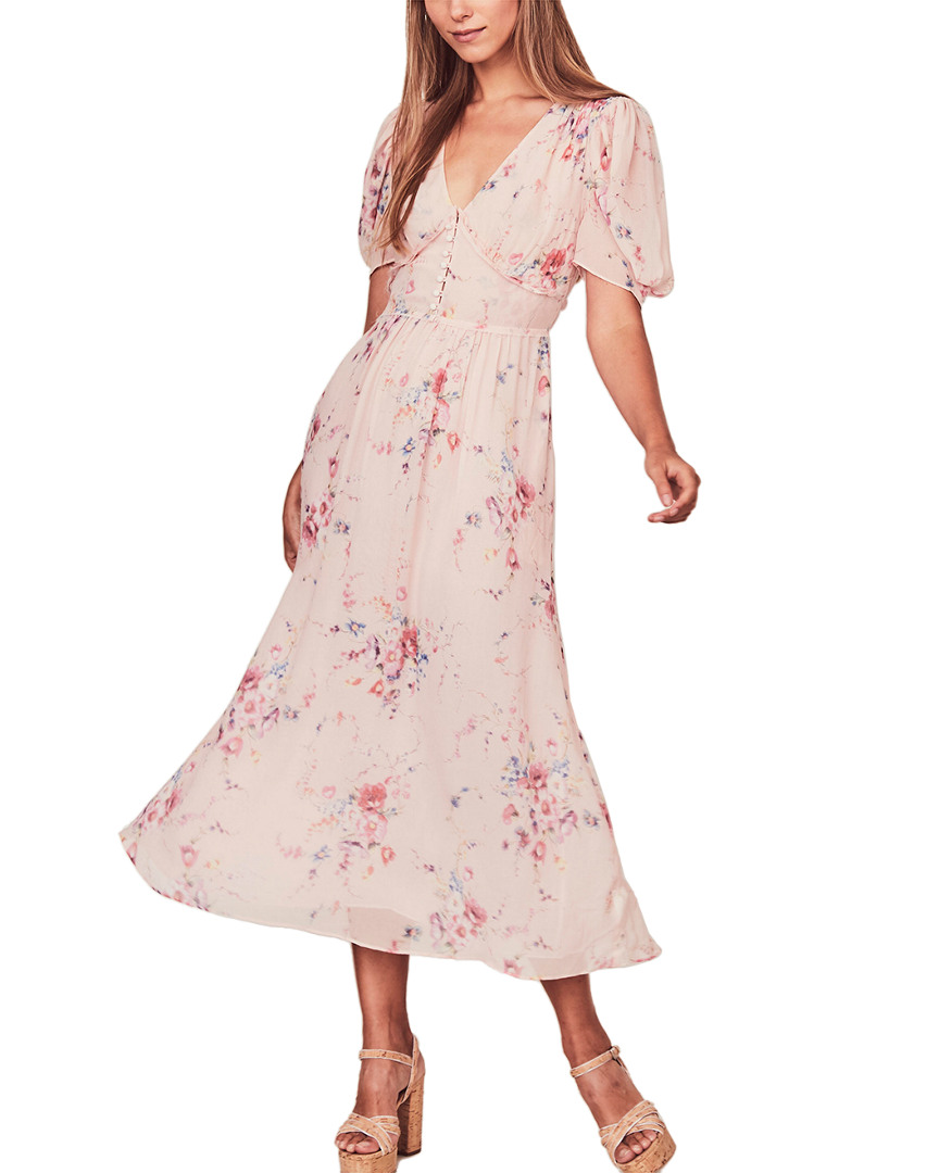 Loveshackfancy Ariel Silk Maxi Dress Women's S | eBay