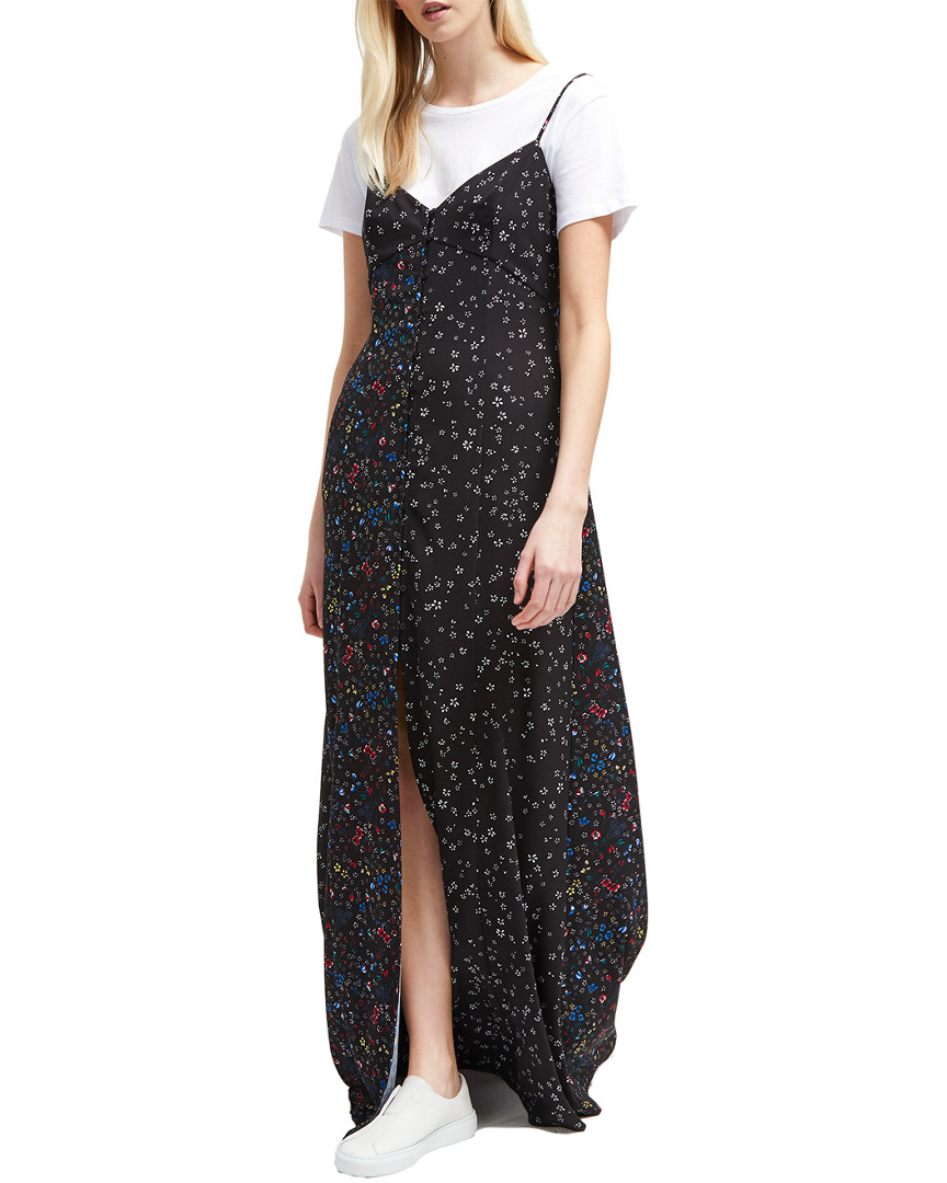 Image of French Connection Sleeveless Aubine Fluid Slip Maxi Dress