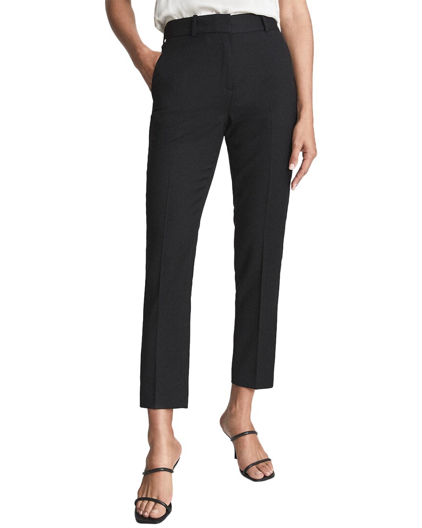 Reiss Haisley Slim-leg Wool-blend Trousers In Black