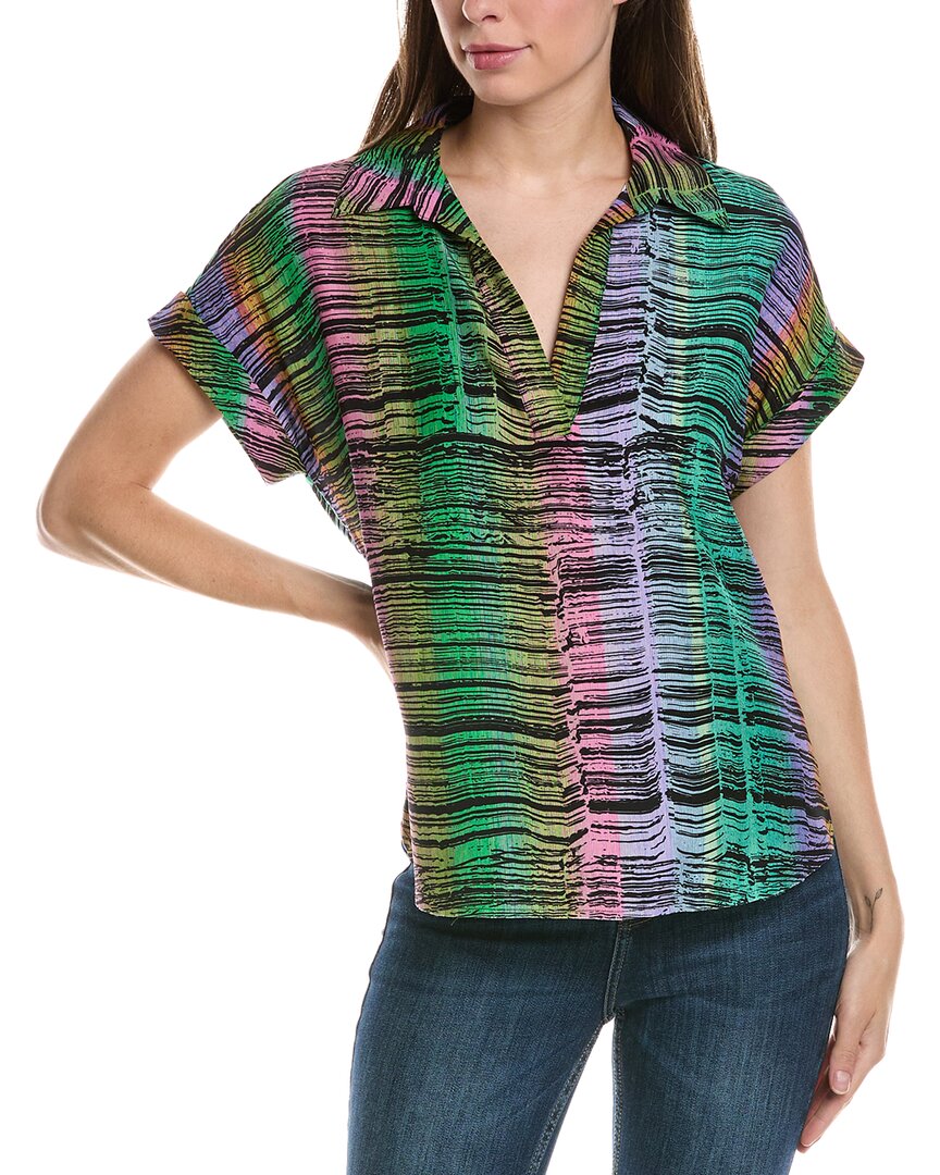 Go Silk Go> By Gosilk Go Polo Silk Shirt In Multi