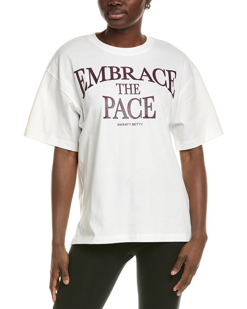 Sweaty Betty Embrace The Pace T-shirt In White