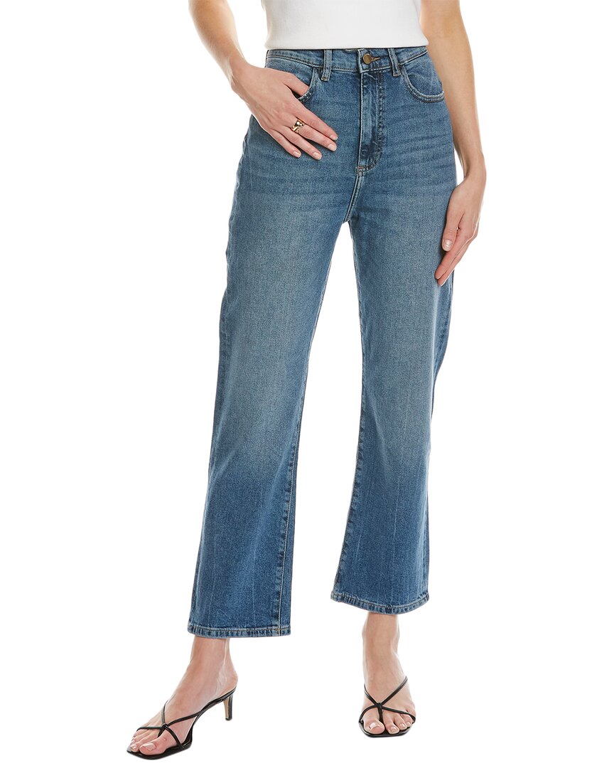Shop Dl1961 Emilie Vista Ultra High-rise Straight Jean In Blue