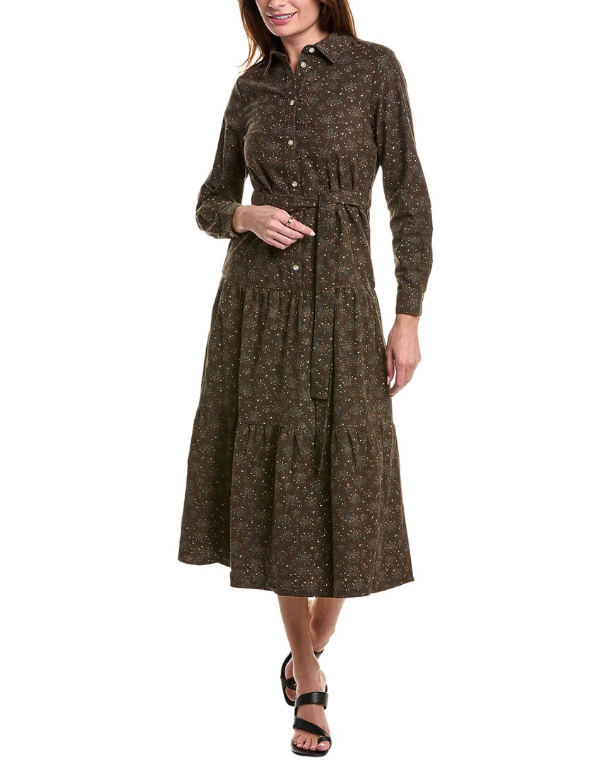 Yal New York Autumn Blossom Belted Midi Dress