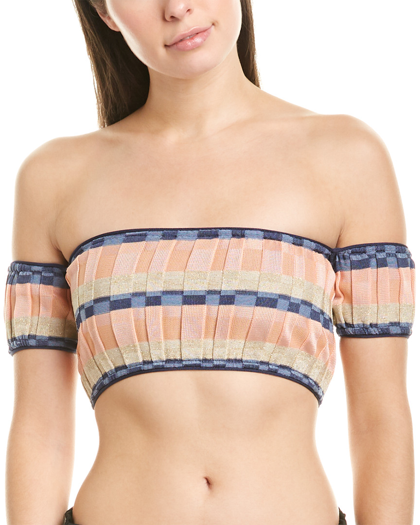 Image of SUBOO Astrid Knit Off-The-Shoulder Bikini Top