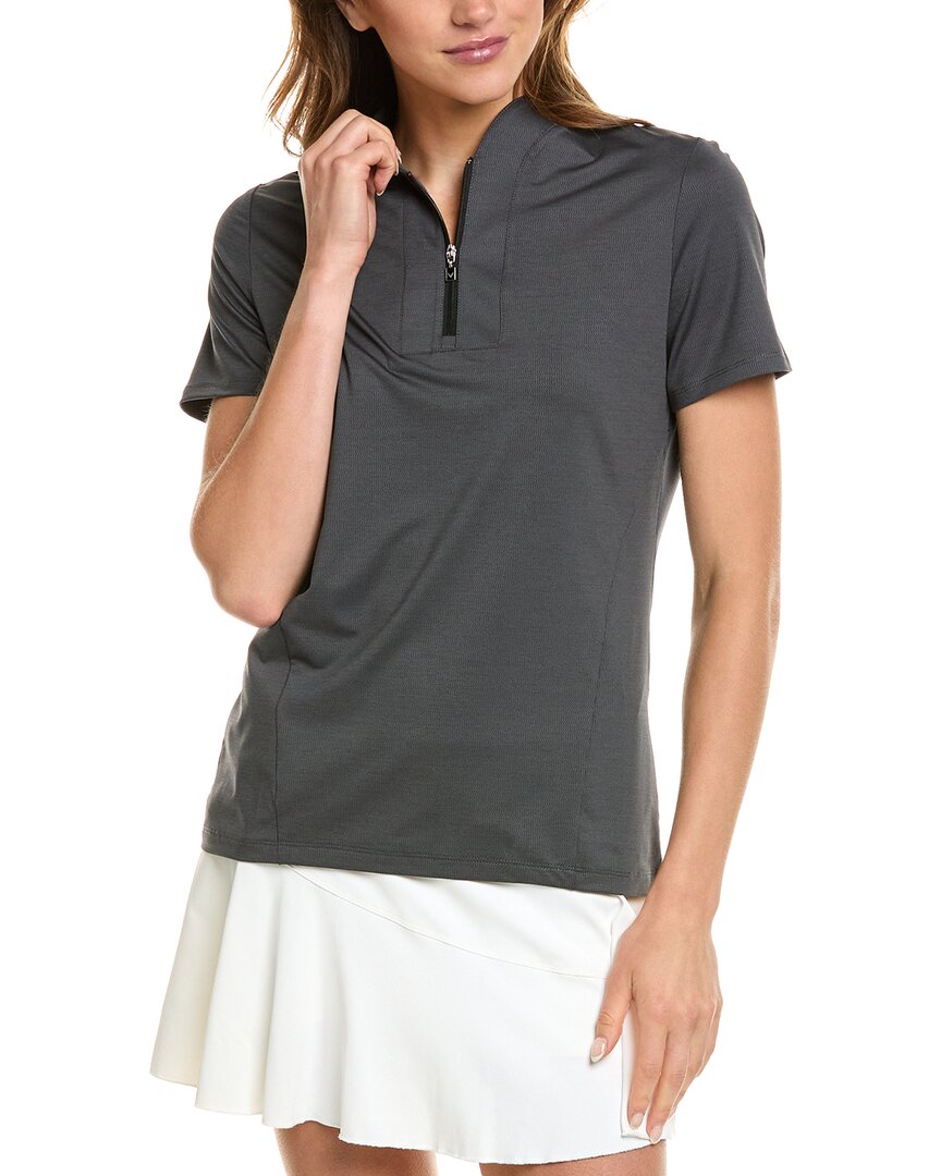 Shop Callaway Tonal Heather Polo Shirt In Black