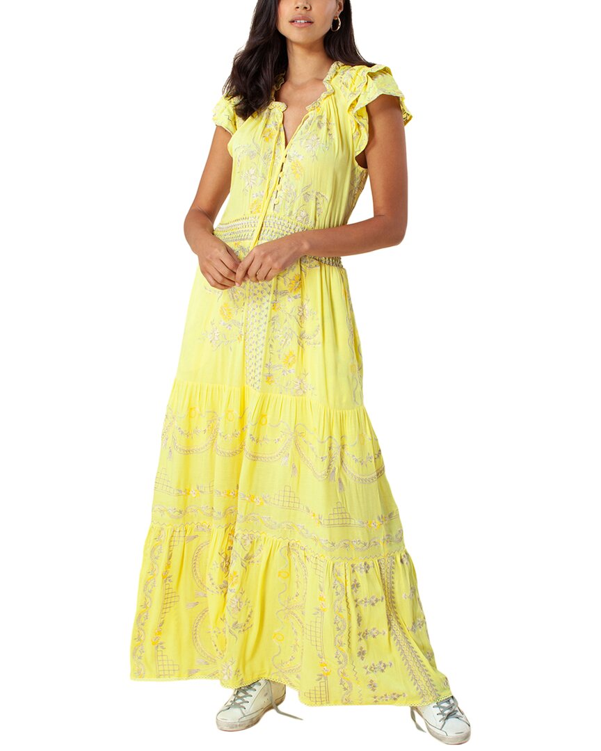 Hale Bob Smocked Maxi Dress
