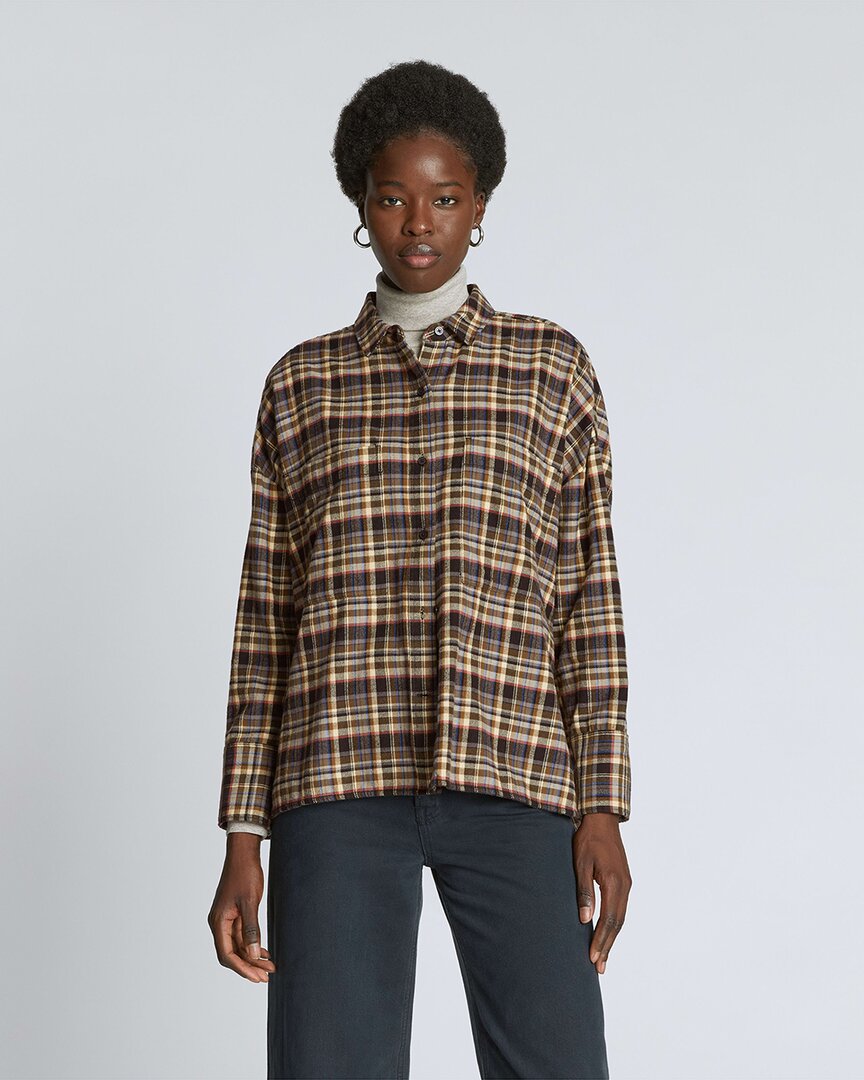 Everlane The Boxy Flannel Shirt In Brown